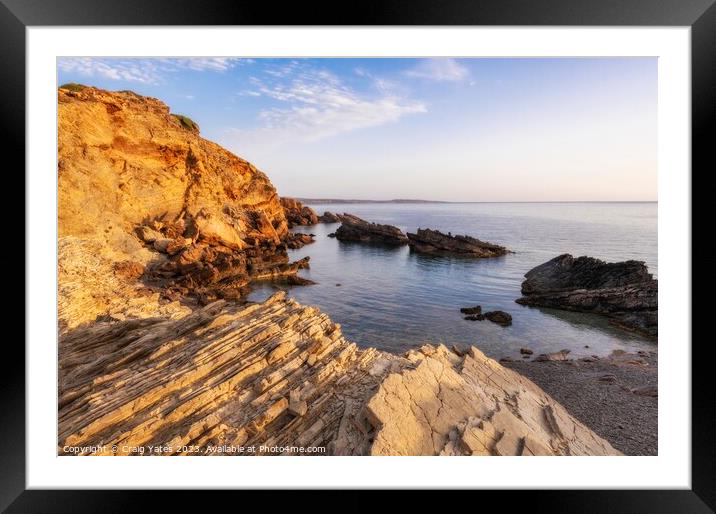 Morning Light Arenal D'en Castell Menorca. Framed Mounted Print by Craig Yates