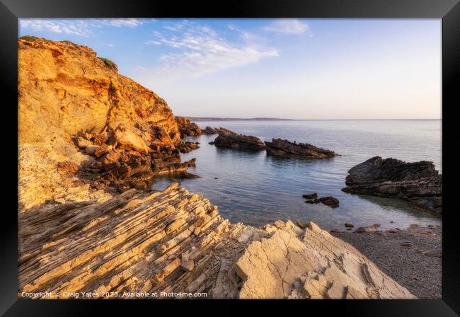 Morning Light Arenal D'en Castell Menorca. Framed Print by Craig Yates