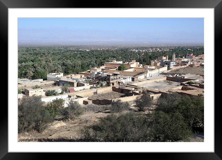 Tioute village and oasis, Morocco 1 Framed Mounted Print by Paul Boizot