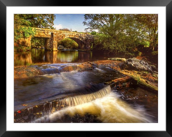 Hill Bridge and River Tavy Framed Mounted Print by Darren Galpin