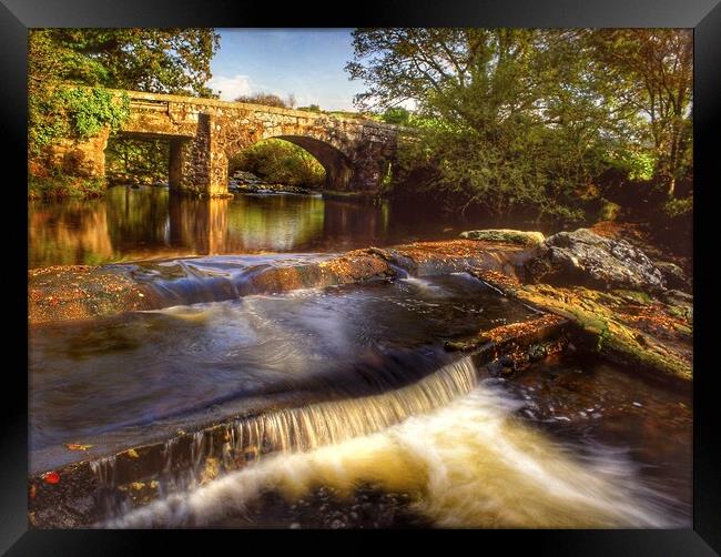 Hill Bridge and River Tavy Framed Print by Darren Galpin