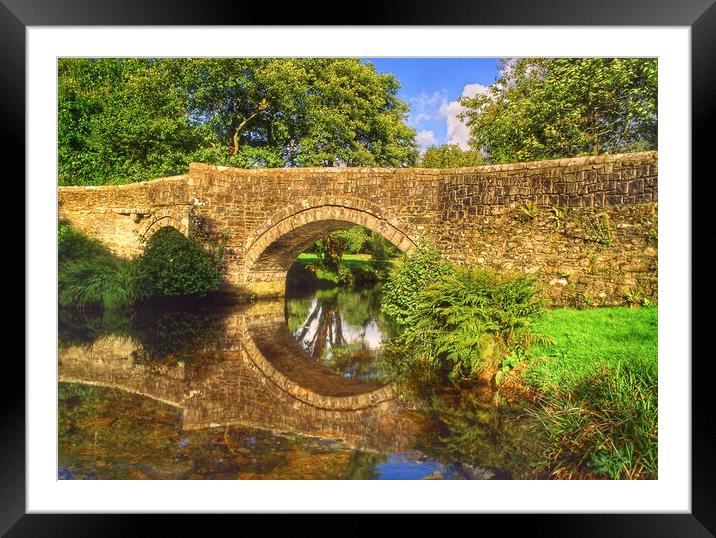 Huckworthy Bridge and River Walkham Framed Mounted Print by Darren Galpin