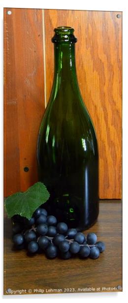 Wine Bottle 13A Acrylic by Philip Lehman