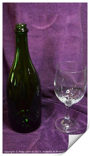 Wine Bottle 15A Print by Philip Lehman