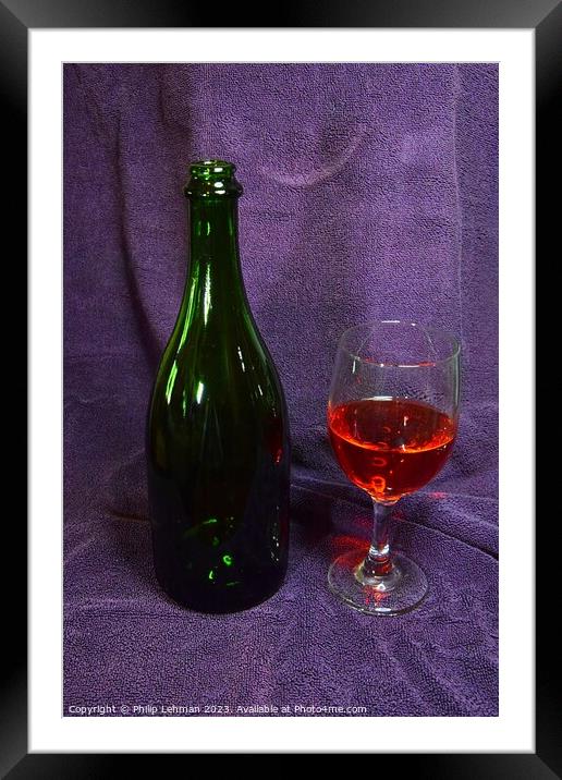Wine Bottle 18A Framed Mounted Print by Philip Lehman