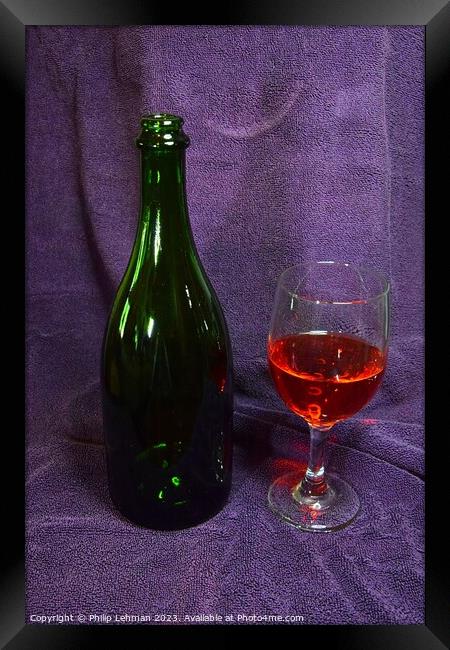 Wine Bottle 18A Framed Print by Philip Lehman