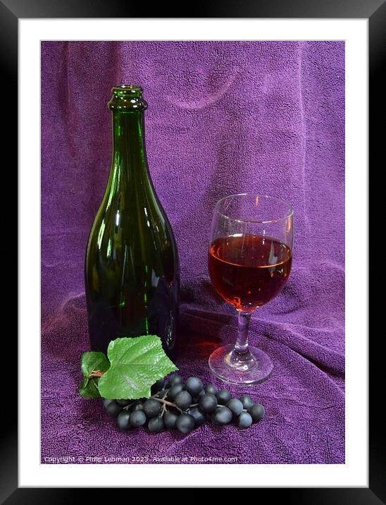 Wine Bottle 25A Framed Mounted Print by Philip Lehman