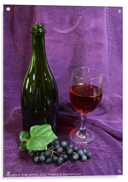 Wine Bottle 25A Acrylic by Philip Lehman