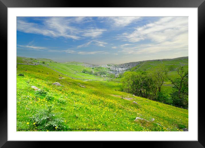 Malham Cove Framed Mounted Print by Alison Chambers