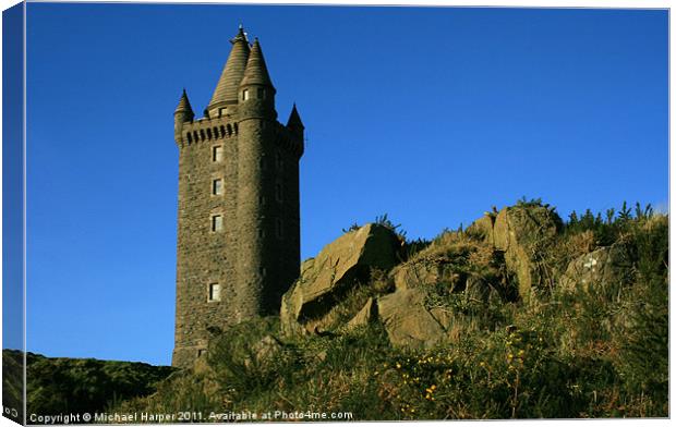 Scrabo Tower Canvas Print by Michael Harper