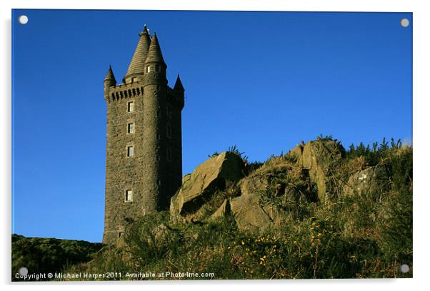 Scrabo Tower Acrylic by Michael Harper