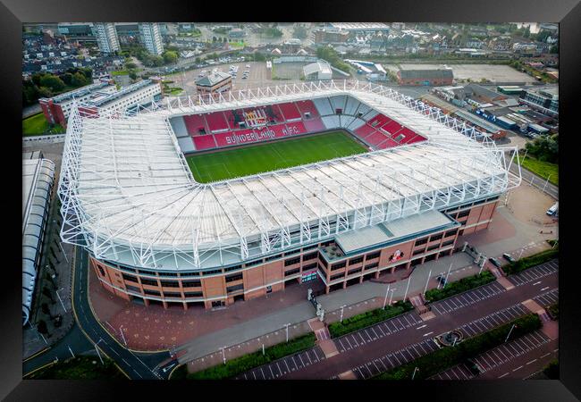 The Stadium of Light Framed Print by Apollo Aerial Photography