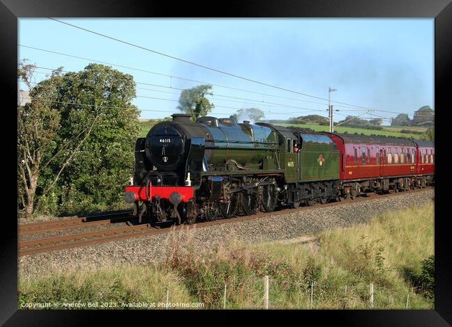 Scots Guardsman steam train Framed Print by Andrew Bell