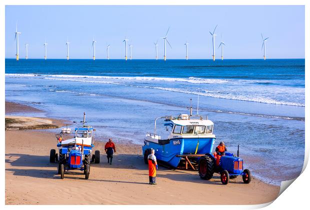 Redcar Fishing Boats: Redcar Beach Photography Print by Tim Hill