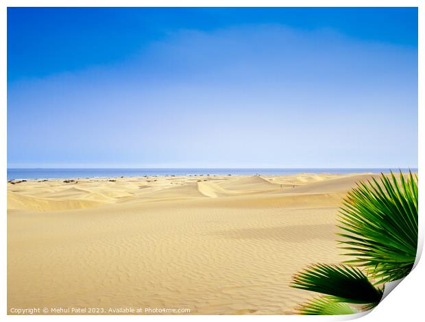 Dunas de Maspalomas (Sand dunes of Maspalomas), Gran Canaria, Ca Print by Mehul Patel