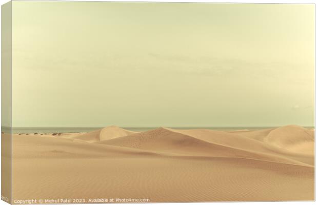 Dunas de Maspalomas (Sand dunes of Maspalomas), Gran Canaria, Ca Canvas Print by Mehul Patel