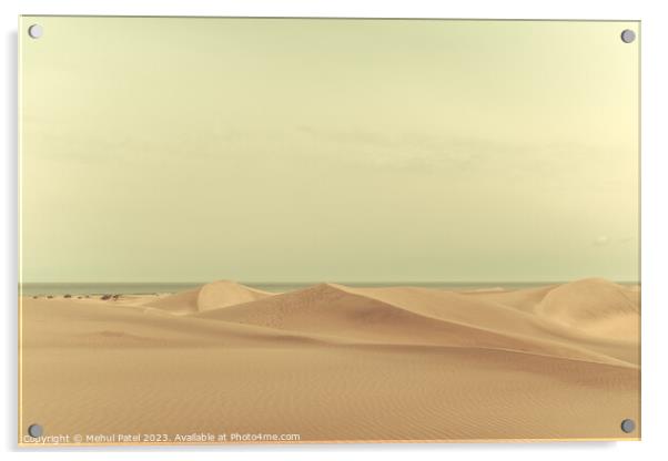 Dunas de Maspalomas (Sand dunes of Maspalomas), Gran Canaria, Ca Acrylic by Mehul Patel