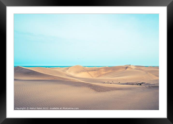 Cool toned image of the Dunas de Maspalomas (Sand dunes of Maspa Framed Mounted Print by Mehul Patel