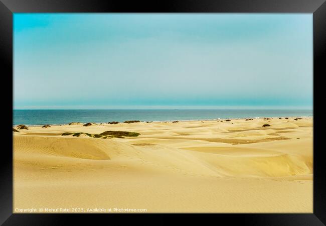 Dunes of Maspalomas, Gran Canaria, Canary Islands, Spain Framed Print by Mehul Patel