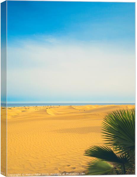 Dunas de Maspalomas (Sand dunes of Maspalomas), Gran Canaria, Ca Canvas Print by Mehul Patel