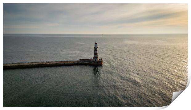 Roker Pier Sunrise Print by Apollo Aerial Photography