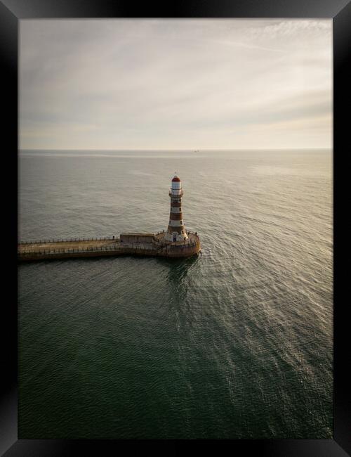 Roker Pier Lighthouse Framed Print by Apollo Aerial Photography