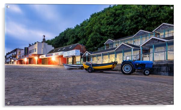 Filey Cobble Boat Ramp at Daybreak Acrylic by Tim Hill