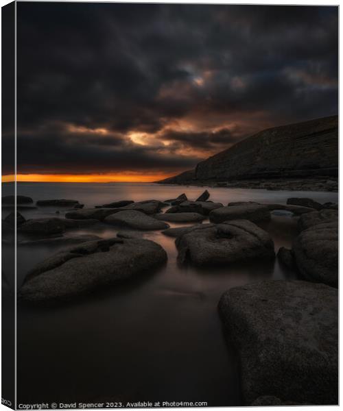 Moody Sunset Canvas Print by David Spencer