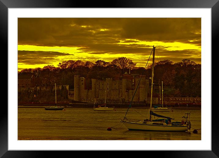 Upnor Castle Kent Sunset Framed Mounted Print by Dawn O'Connor