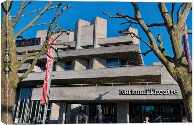 The iconic National Theatre on Londons South Bank Canvas Print by Steve Painter