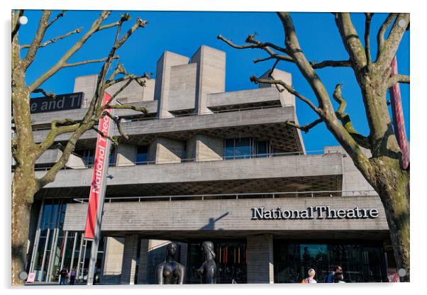 The iconic National Theatre on Londons South Bank Acrylic by Steve Painter