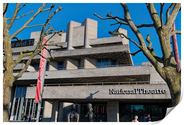 The iconic National Theatre on Londons South Bank Print by Steve Painter