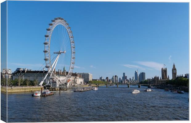 The top attractions of a walk along the Thames Canvas Print by Steve Painter
