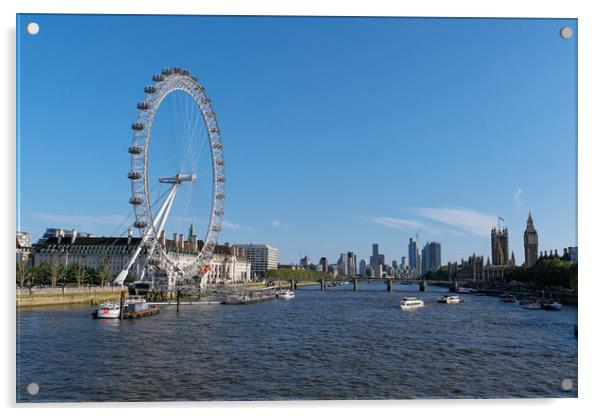 The top attractions of a walk along the Thames Acrylic by Steve Painter