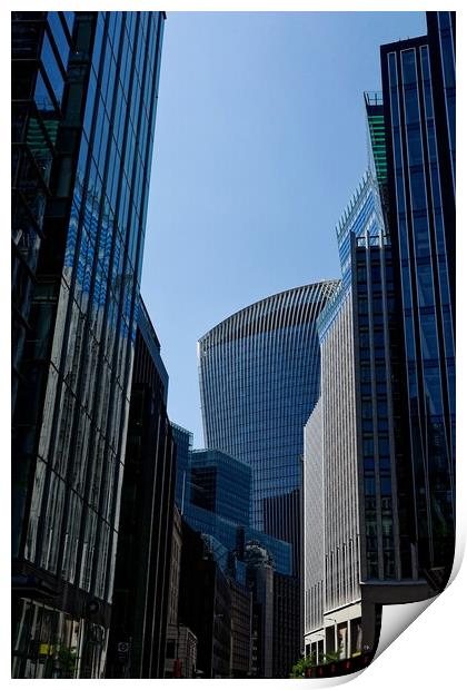 Towers of steel and glass Print by Steve Painter