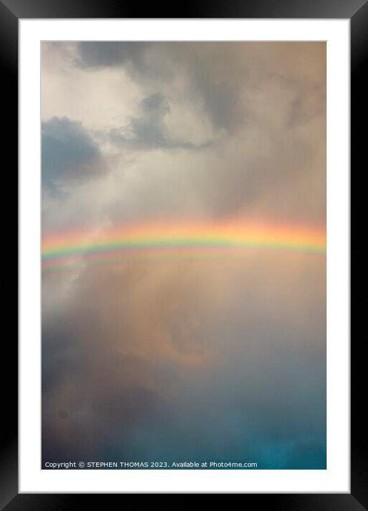 The Top Of The Rainbow Framed Mounted Print by STEPHEN THOMAS