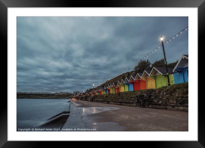 Scarborough Beach Huts  Framed Mounted Print by Richard Perks