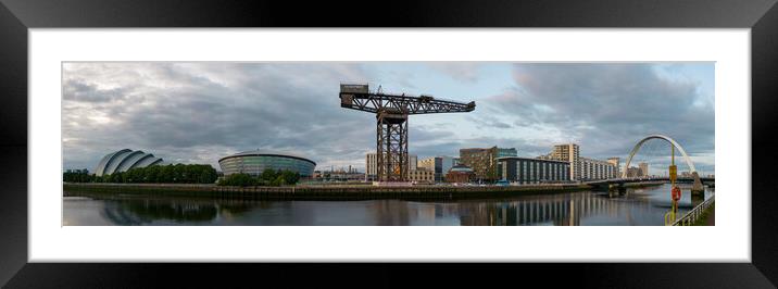 Glasgow Waterfront Panorama Framed Mounted Print by Apollo Aerial Photography