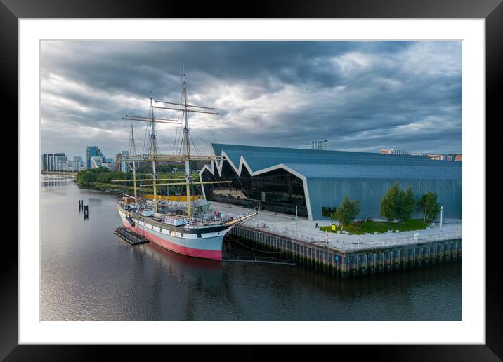 The Tall Ship Glenlee Framed Mounted Print by Apollo Aerial Photography