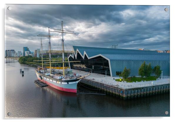The Tall Ship Glenlee Acrylic by Apollo Aerial Photography
