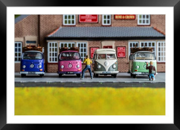 Four At The Rose And Crown Framed Mounted Print by Steve Purnell