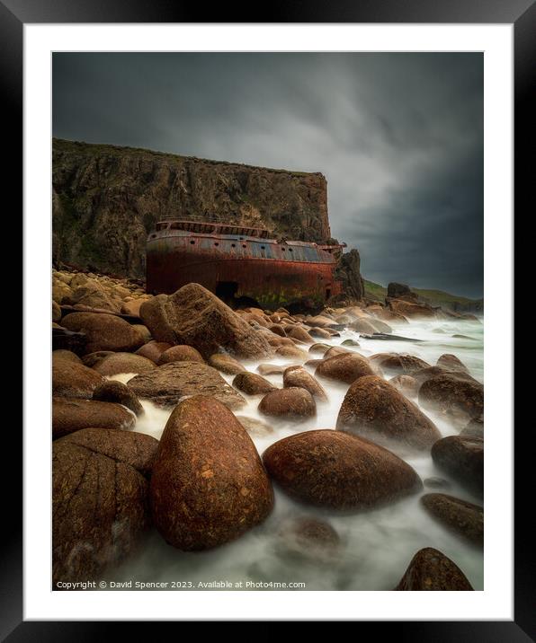 The Wreckage of the Rms Mulhiem Framed Mounted Print by David Spencer