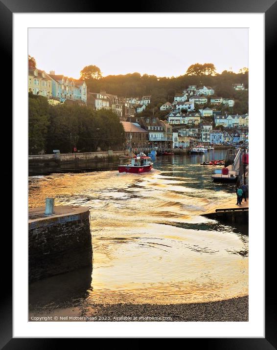 Evening Return At Looe. Framed Mounted Print by Neil Mottershead