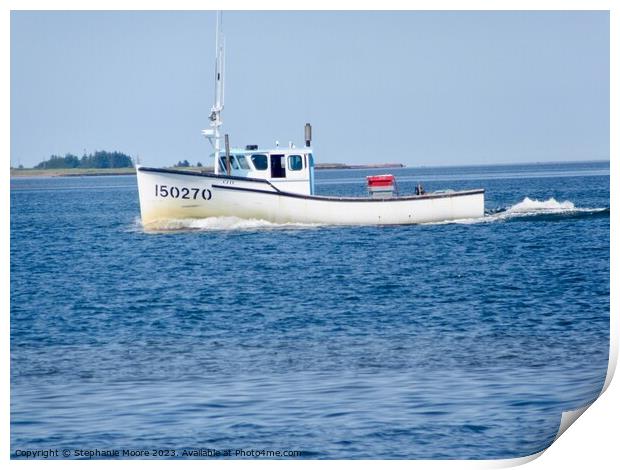 Another fishing boat Print by Stephanie Moore