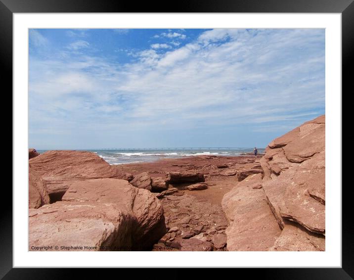 Red rocks of PEI Framed Mounted Print by Stephanie Moore