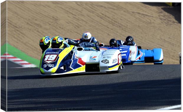 Molson Sidecars Racing Canvas Print by Ray Putley