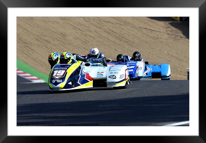 Molson Sidecars Racing Framed Mounted Print by Ray Putley