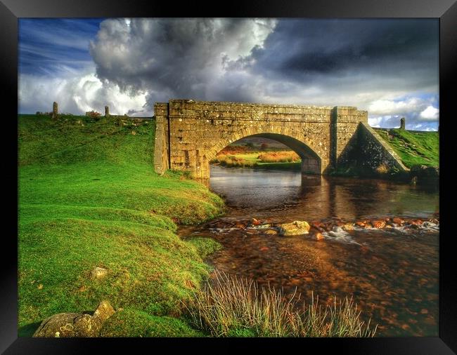 Dartmoor Cadover Bridge Framed Print by Darren Galpin