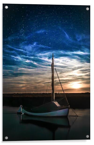 Blakeney Moonrise Acrylic by Bryn Ditheridge