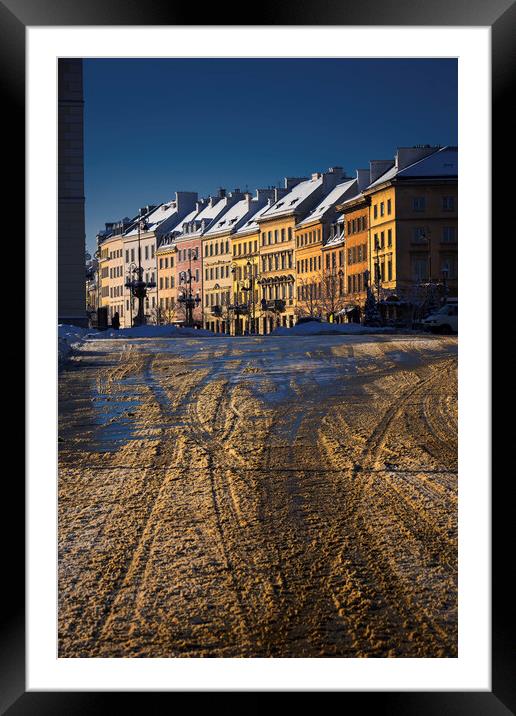 Warsaw City On Winter Morning Framed Mounted Print by Artur Bogacki